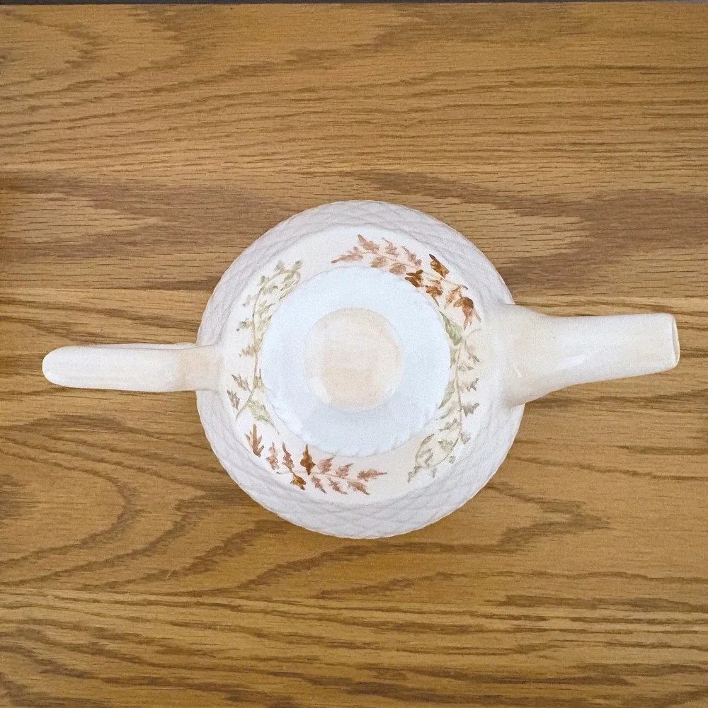 Tracy Porter Hand Painted Tea For One Set Stackable Teapot Cup Autumn Botanical‎